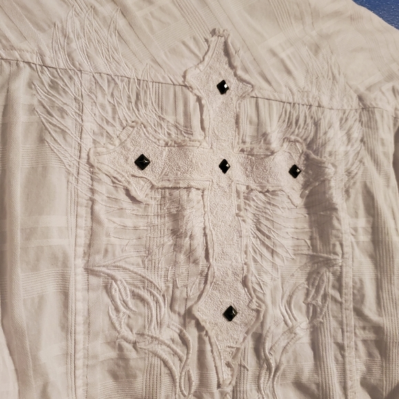 Embellished button down snaps R&R cowgirl - Picture 3 of 7